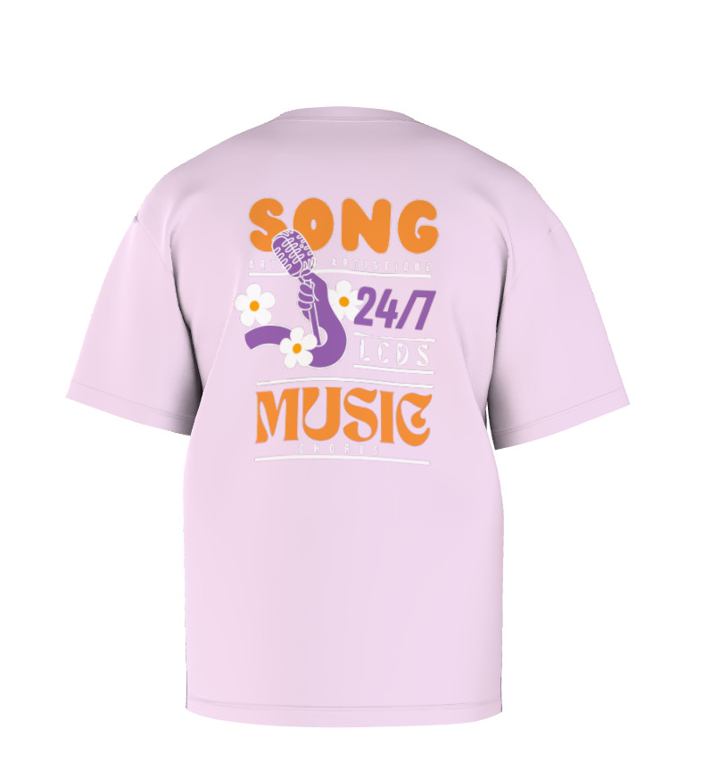 Arrière T-shirt oversize Song lila